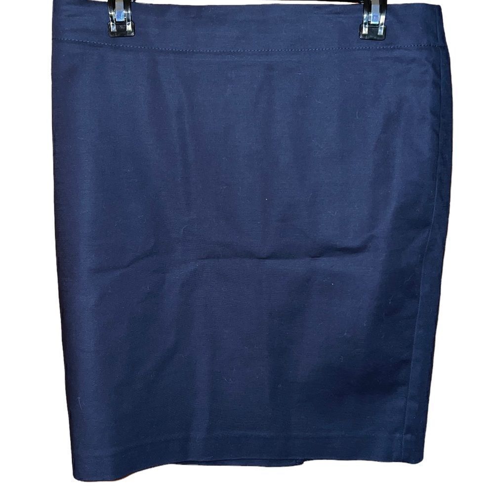 Dalia‎ Collection Navy Blue Straight Knee Length Skirt Women’s Size 8
